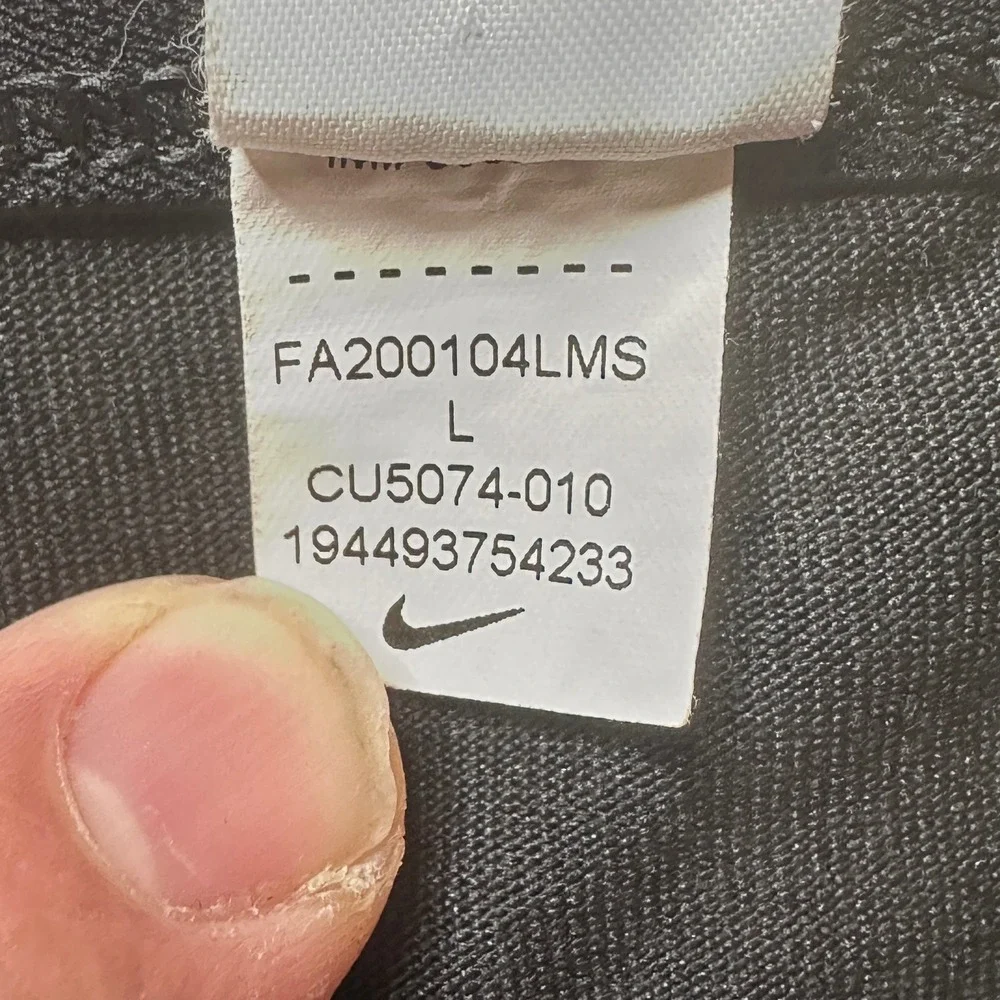 Nike Leggings Womens L CU5074-010 Black Graphic Logo Sportswear Activewear